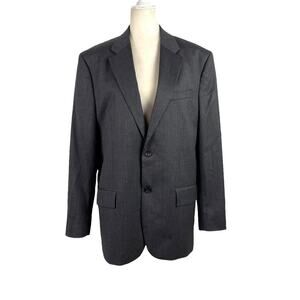 Banana Republic Men's Single Breasted Tailored Suit Jacket Dark Charcoal Sz 44R